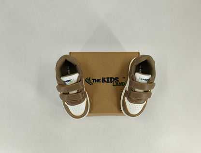 The Kids Land Toddler Sneakers Boys Girls Sport Shoes Brown and White