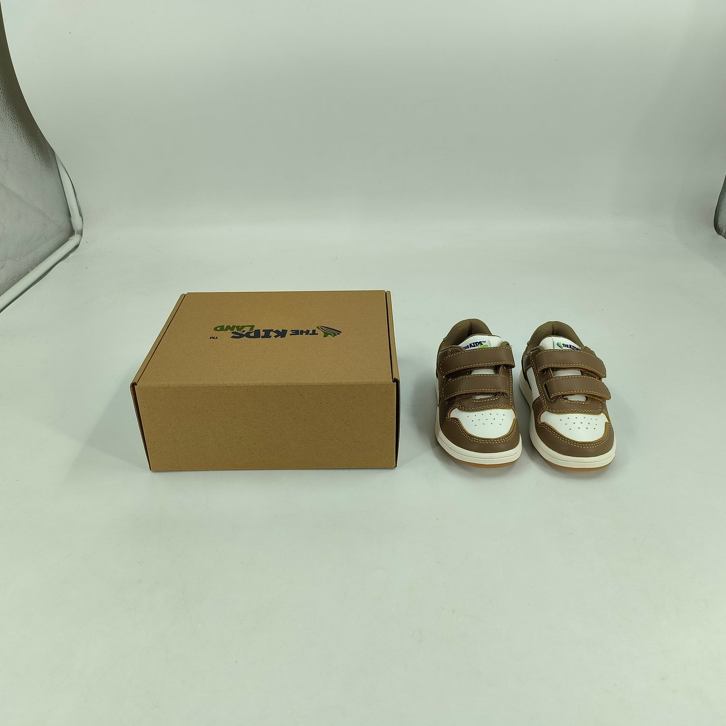 The Kids Land Toddler Sneakers Boys Girls Sport Shoes Brown and White